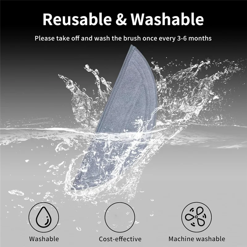 

ABVI-Washable Mop Pads For Roborock Saros 10R Robot Vacuum Cleaner, Microfiber Mop Pads Replacement Mop Pads