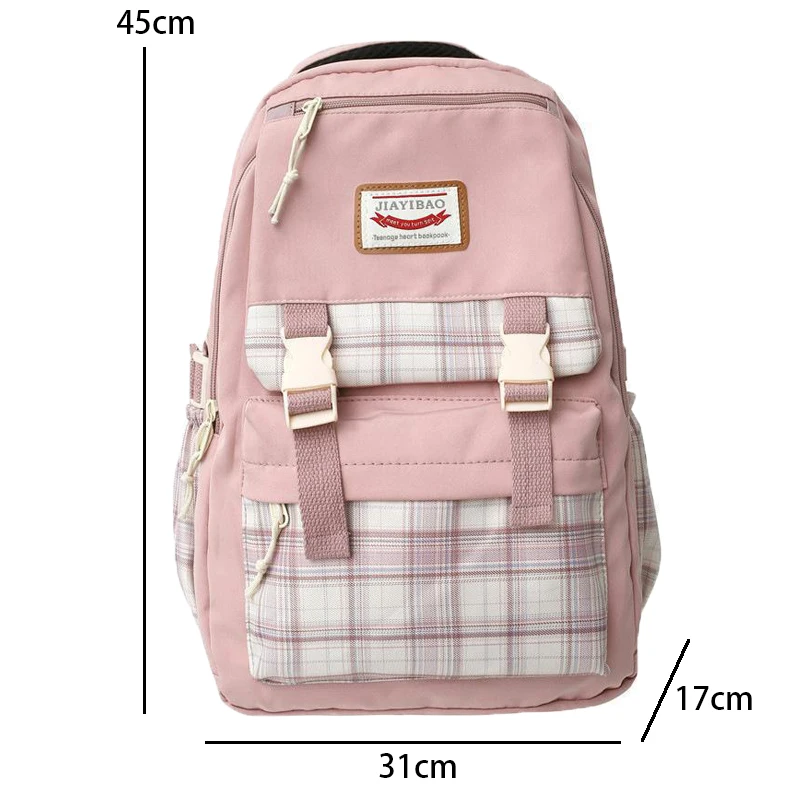 Cute Women Backpack Waterproof Multi-Pocket Nylon School Bagpacks for Student Female Girls Kawaii Laptop Book Pack Mochilas