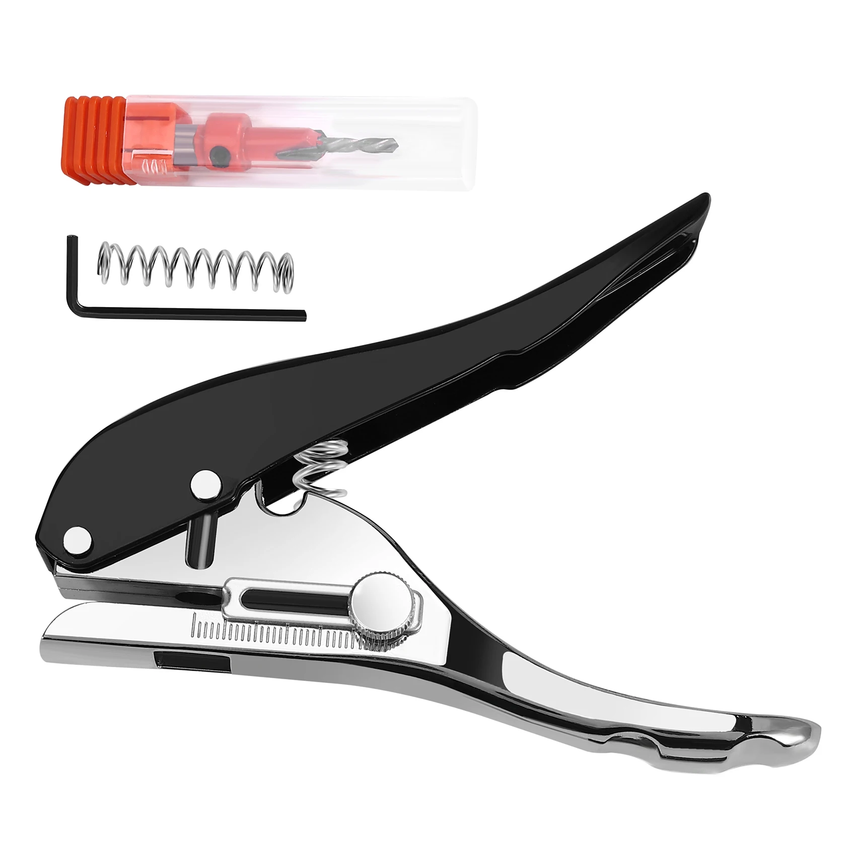 

B03C-2 Pcs Woodworking Tool Plier Card Hole Punch Set Screw Covers Hole Punch With Countersink Drill Adjustable Position 3.2Mm