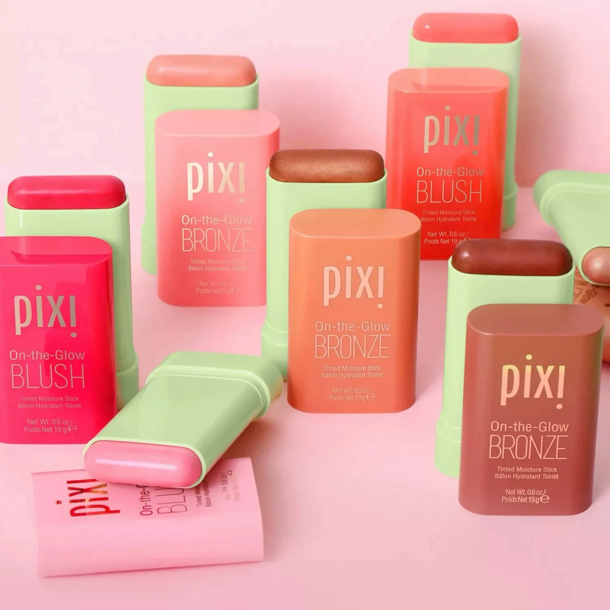 Pixi-rubor en barra para mejillas, colorete facial, crema duradera, alta Color, resistente al agua, brochas de maquillaje, brocha para base