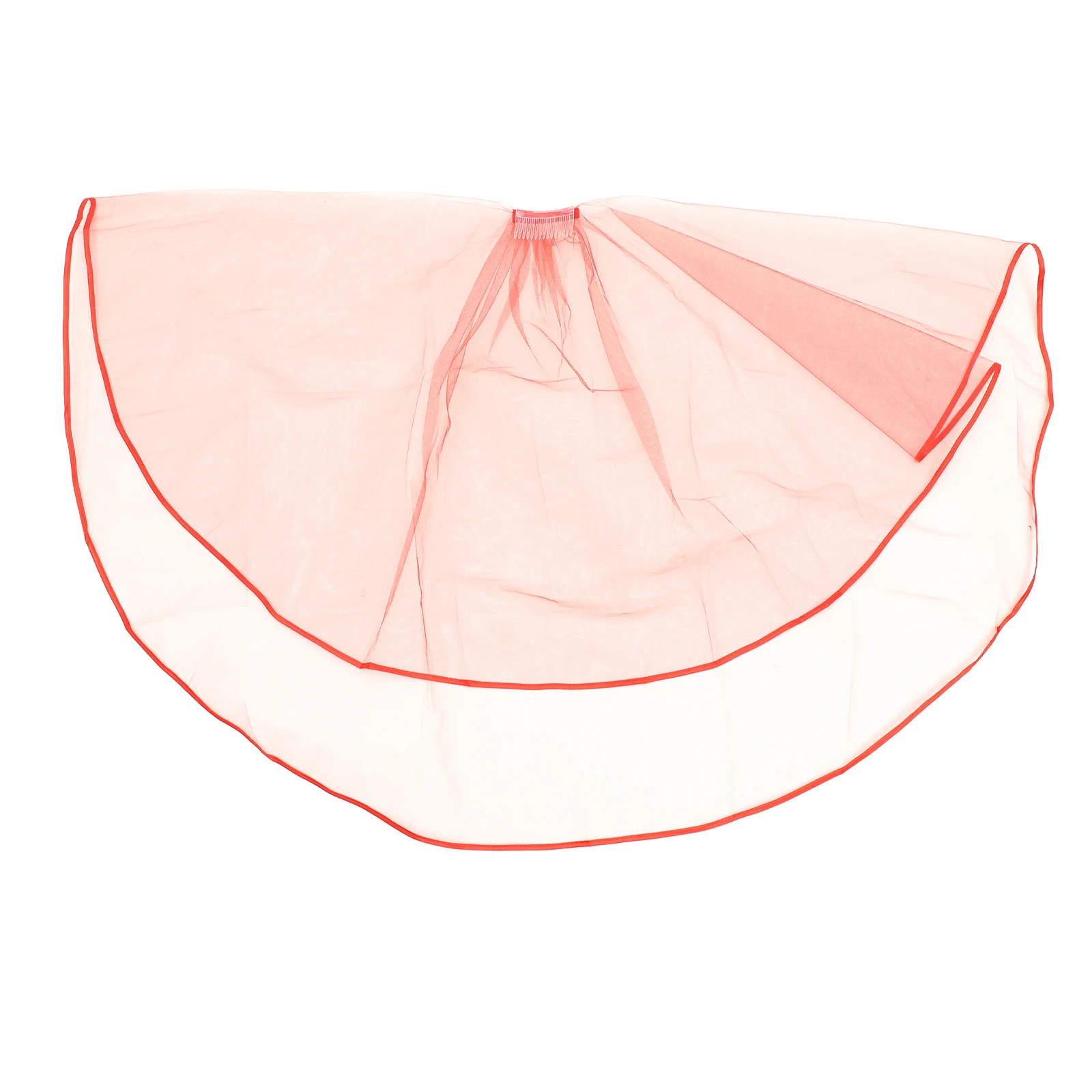 

Double Layer Satin Wedding Veil Short Style Black Bridal Accessory Wrap For Party Photo Celebration Decor