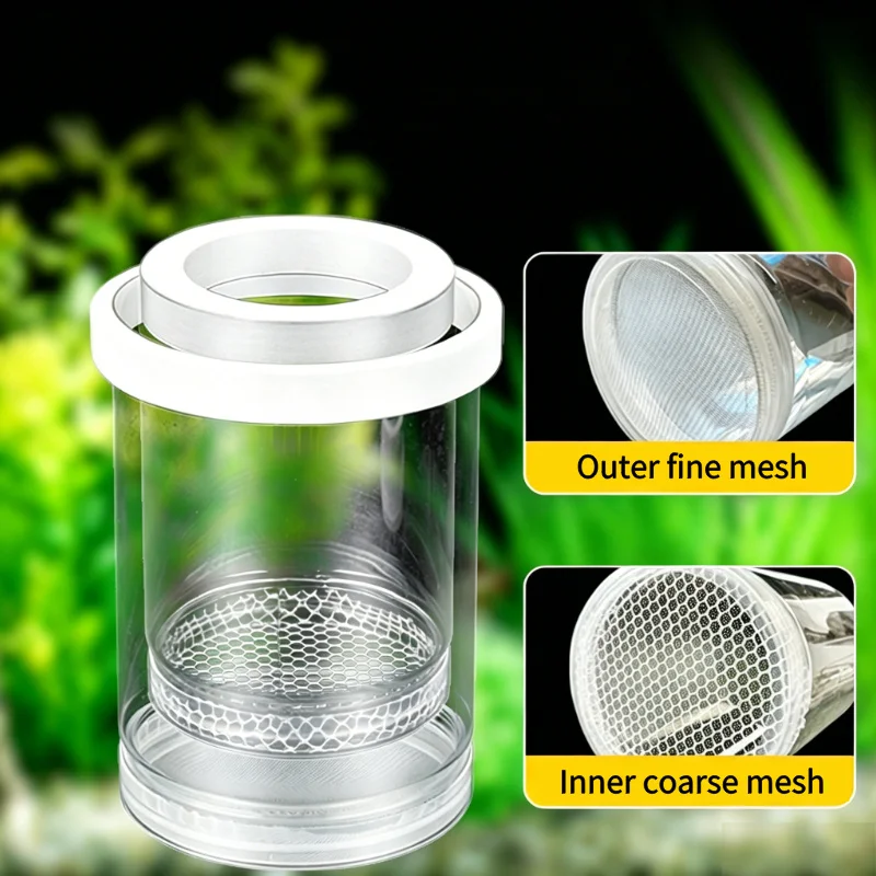 Transparent Floating Aquarium Hatch Box, Multifunctional Fish Breeding Separator for Guppy Zebra Betta Fry Isolation Supplies view 4