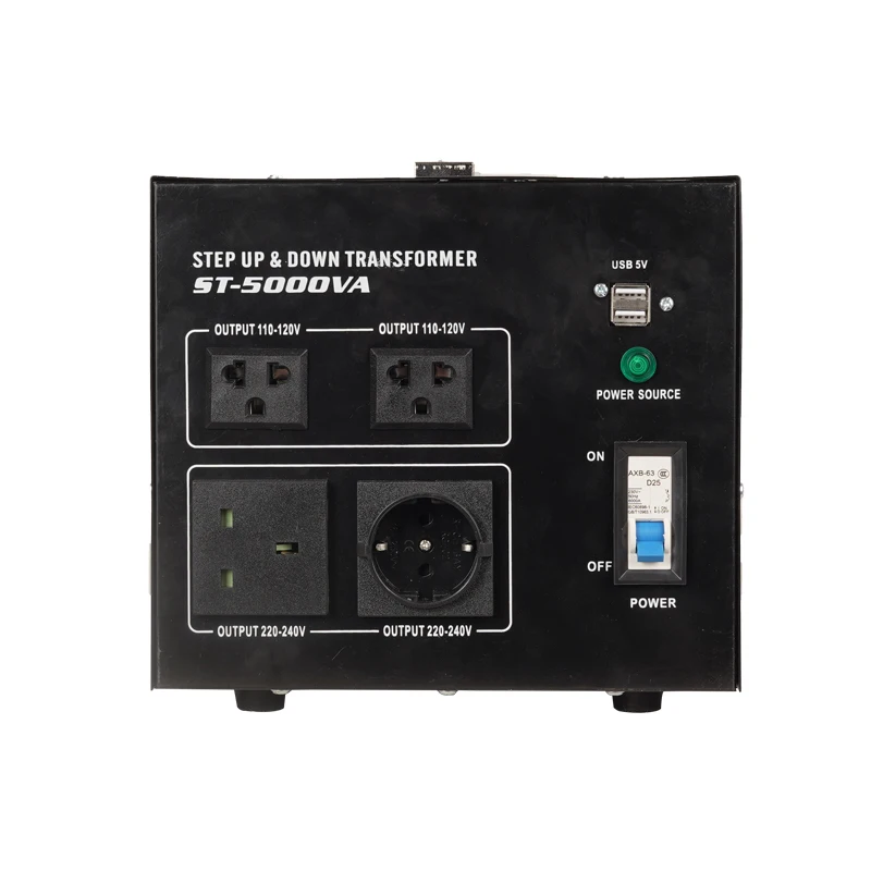 

ST 5000W Single-Phase Voltage Converter 110V-220V/220V-110V Step Up Transformer Home Power Application Optimized Output Voltage