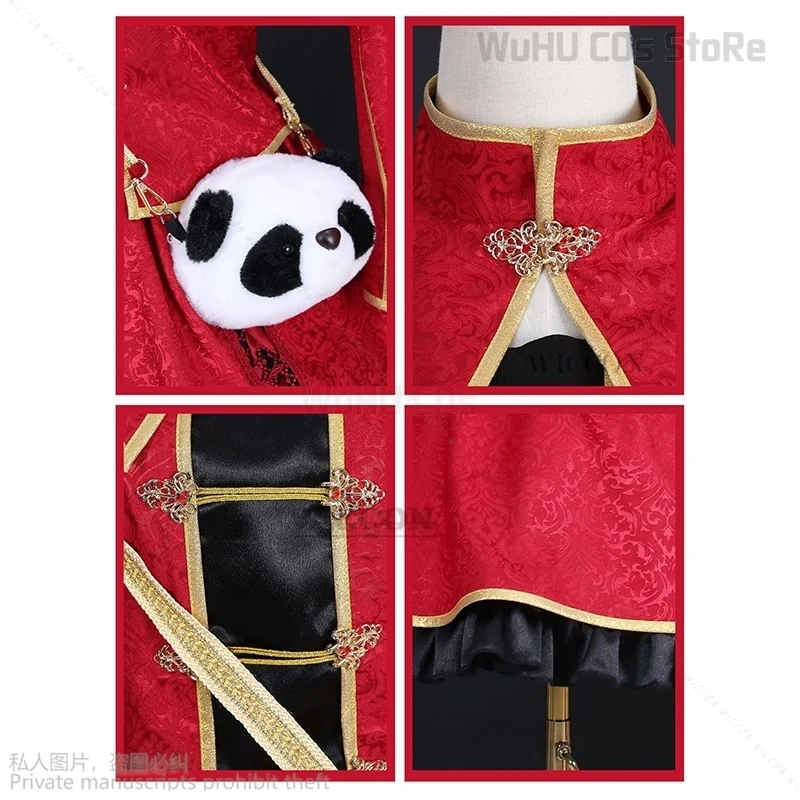 Anime shugo chara chinesisch cheong sam hinamori amu cosplay kostüm rotes kleid halloween outfits kleidung frauen kleid perücke cosplay