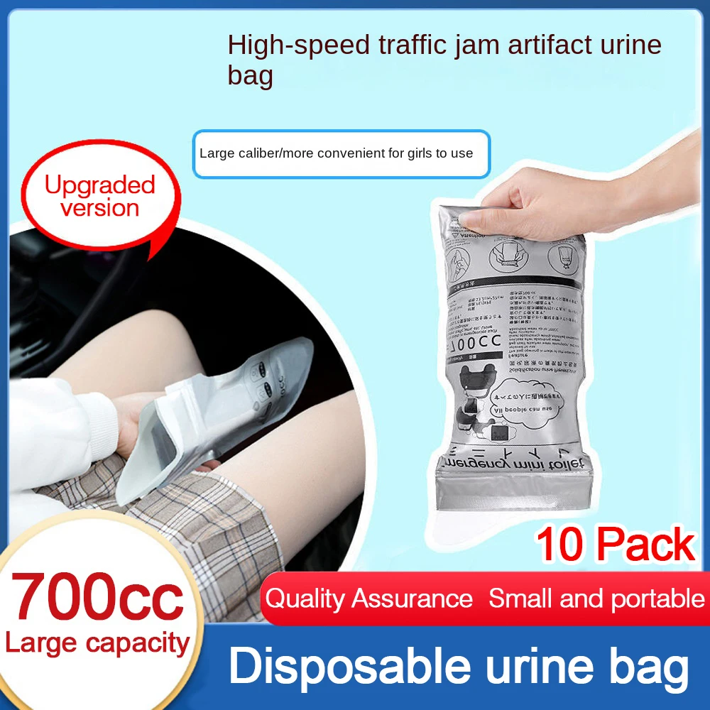 10 pack emergency disposable urine bags pee divine car highway traffic jam men women car peeing car toilet portable urinal