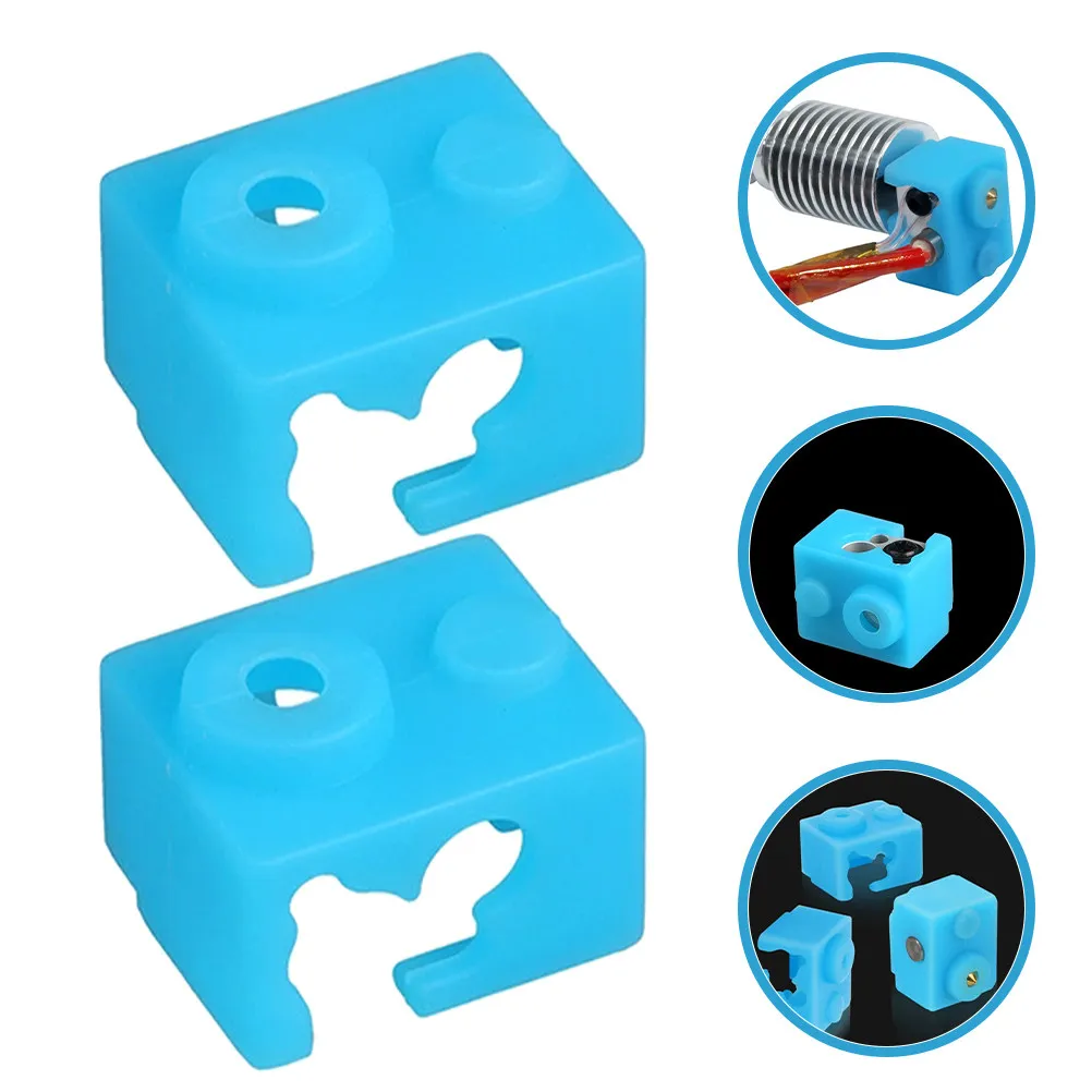 

Комплект из 6 силиконовых накладок для хотэнда и алюминиевого нагревательного блока для 3D-принтеров: термостабильность, простая установка, легкая очистка хотэнда