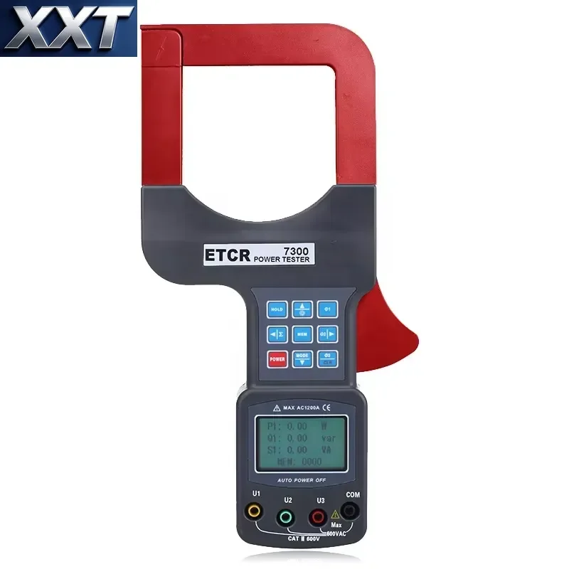 XXT ETCR7300 3-phase Digital Power 0.00V~600V Large Caliber Three Phase Power Clamp Meter