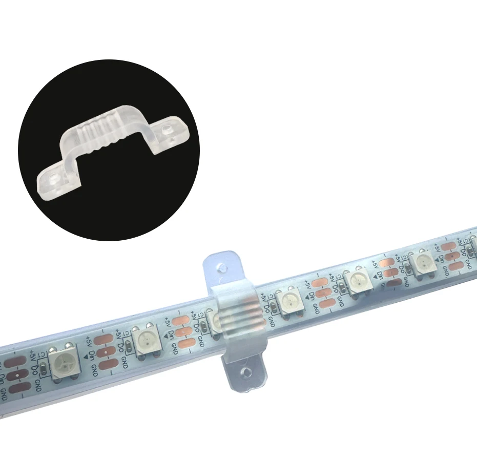 LED ストリップライトファスナークリップ LED ストリップクリッププラスチックアクセサリー 6 ミリメートル 8 ミリメートル 10 ミリメートル 12 ミリメートル LED を固定するための柔軟な取り付けフィクサー