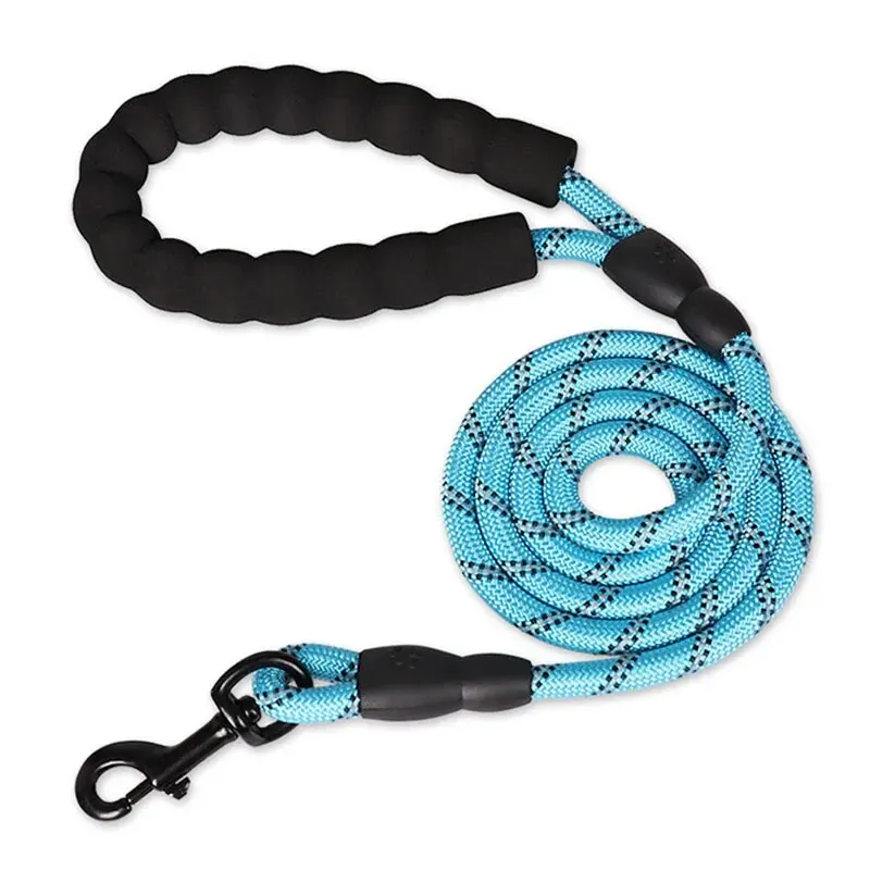 Reflective Dog Leash With Comfortable Padded Handle - Double Heavy Duty Traction Rope For Strong Dogs - Enhance Safety And Contr image 3