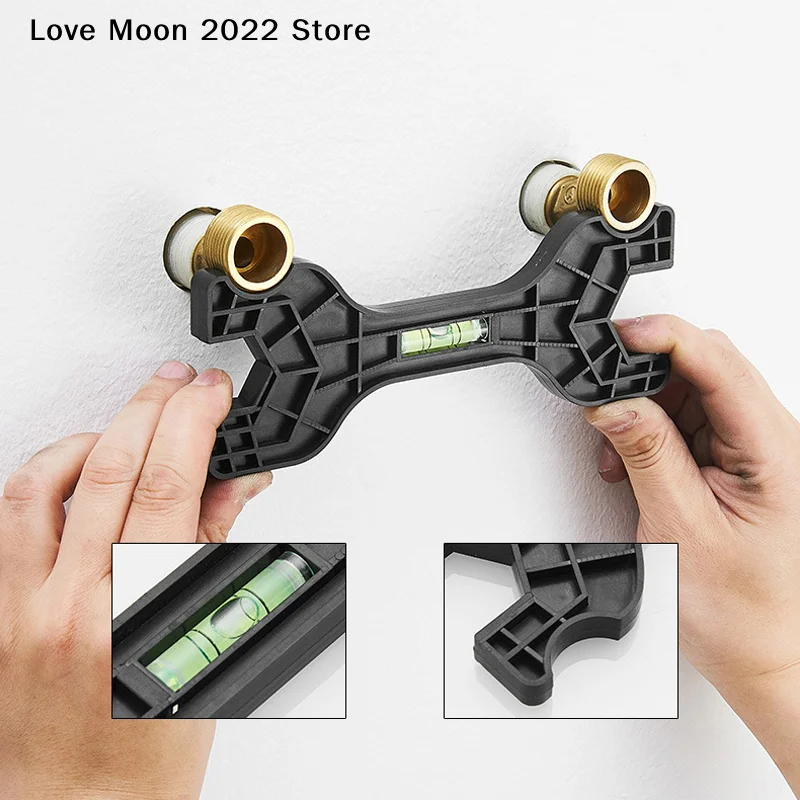 Universal Multifunctional Dual Headed Wrench With Level Manual Tap Repair Plumbing Tools For Household Faucet Pipe And Toilet