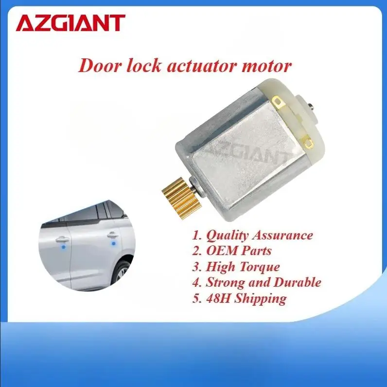 Motor de Fechadura de Porta de Carro AZGIANT para Volvo 460 / Caminhão Trator 540, Peças Novas de Alta Qualidade, Escova de Carbono Metálica OEM 16 Dentes DC24V