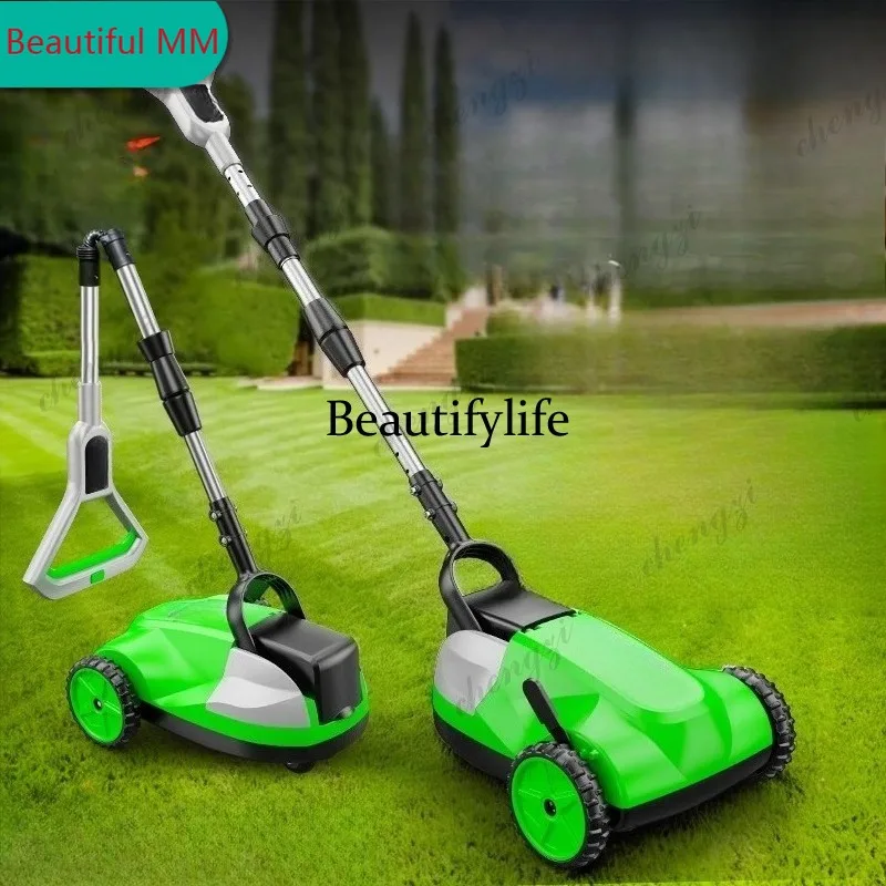 

M138 Lithium battery lawn mower small household rechargeable brushless hand push lawn mower gardening grass weeding machine
