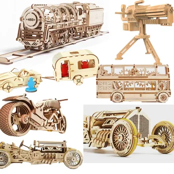 58 Ahşap İletim Modeli CNC Lazer Kesim Dosyası CAD Tasarımı, Manuel Çocuk Bulmacası Dijital Ürün ile