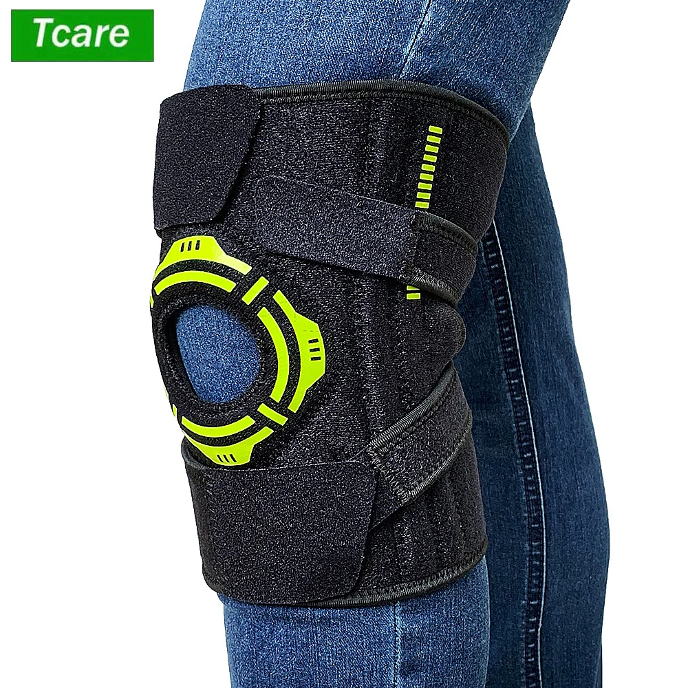 Tcare 1PC Knee Support,Medical for Knee Pain Relief,Injury Recovery,Sports Protection. Patella Gel Pad & Side Spring Stabilizers