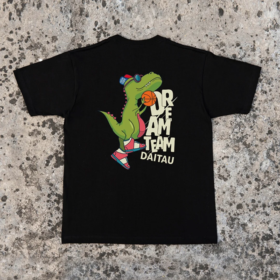 Tyrannosaurus ريكس الجرافيك الرجال والنساء تي شيرت الصيف موضة القطن الخالص تي شيرت رجالي ملابس الأطفال المحملة Y2k امرأة