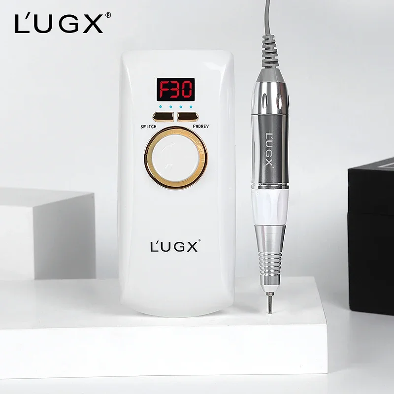 LUGX 601 30000 rpm Nail Equipments Profesional Acrylic Cordless Rechargeable Professional Electric Portable Machine Nail Drill