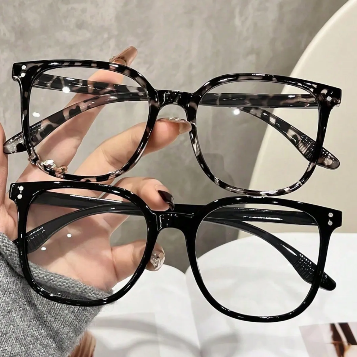 1Pc/3Pcs/4Pcs Unisex Square Frame Blue Light Blocking Glasses - Stylish Campus Look, Face-Flattering Optical Eyewea