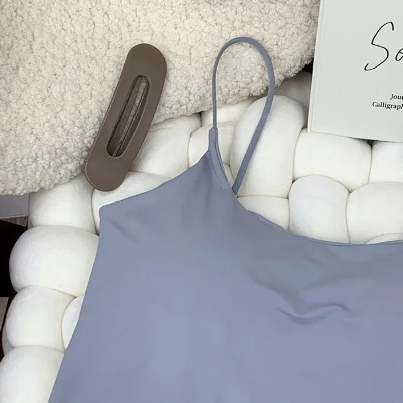 KUCLUT Bra Top Sexy Women Ice Silk Crop Top Seamless Tube Tops Camisole Underwear Korean Fashion Solid Padded Bralette Vest 5