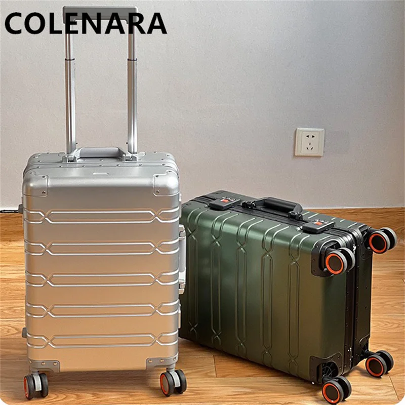 

COLENARA Handheld Travel Suitcase New 20 Inch Boarding Box All Aluminum Magnesium Alloy Trolley Case 29 Inch Rolling Luggage Bag