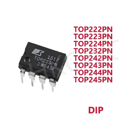 10PCS  TOP222PN TOP223PN TOP224PN TOP232PN TOP242PN TOP243PN TOP244PN TOP245PN DIP Power chip Ship Immediately