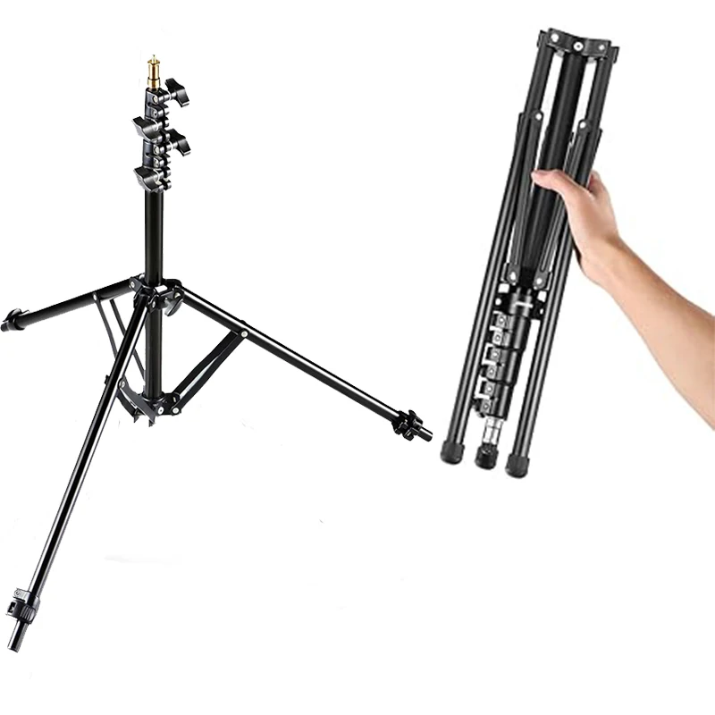 Extendable Light Stand with 180° Reversible Legs Portable Reverse Folding Tripod for Photography Speedlite Strobe Light Softbox