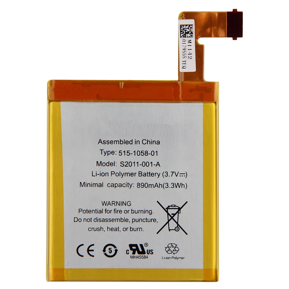 Совершенно новый сменный аккумулятор S2011-001-A для Amazon Kindle 4 5 6 D01100 515-1058-01 MC-265360 DR-A015 890 мАч
