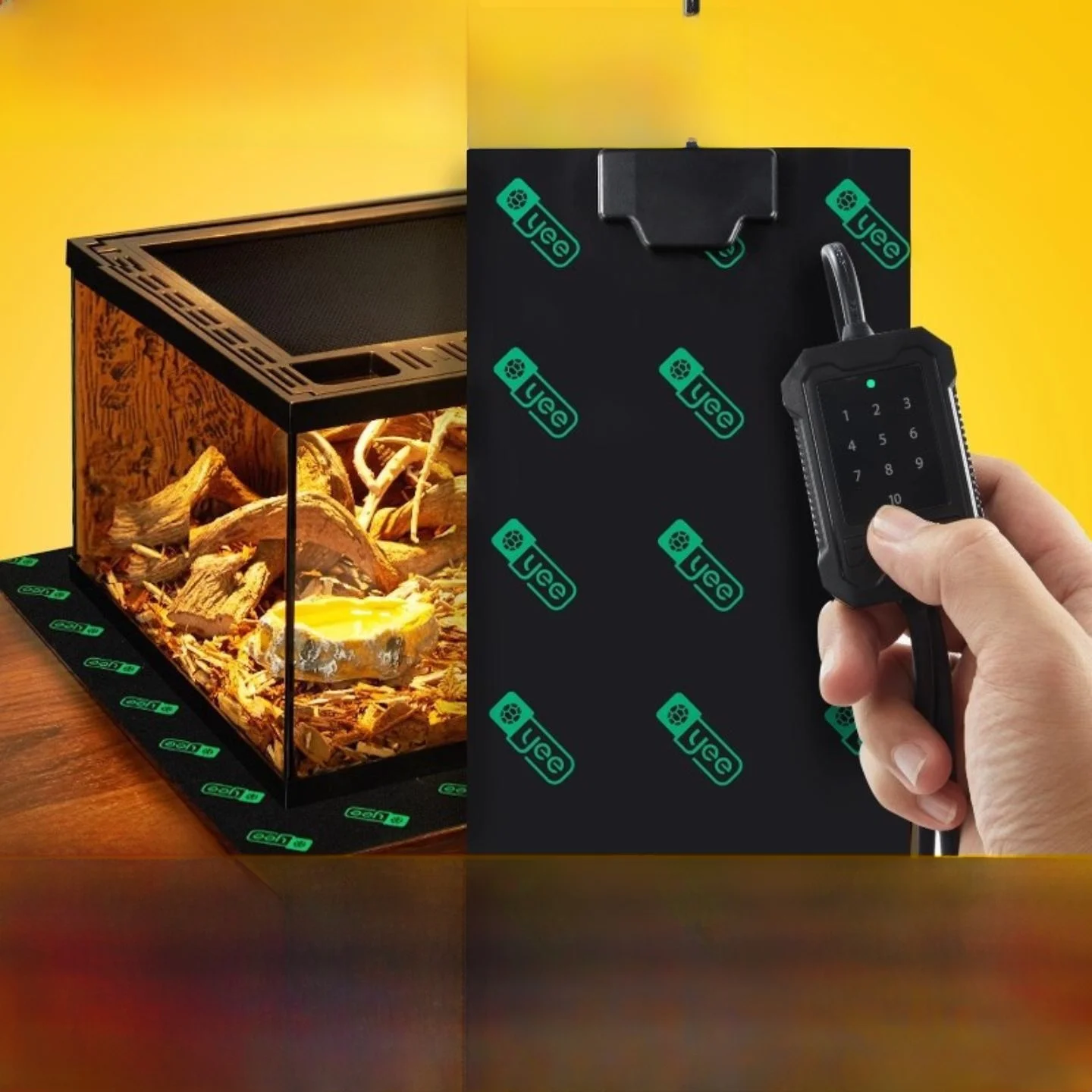 

Греющая пластина Aphene с контролем температуры для рептилий, амфибий, аквариумов, из стекла, с постоянной температурой и изоляцией