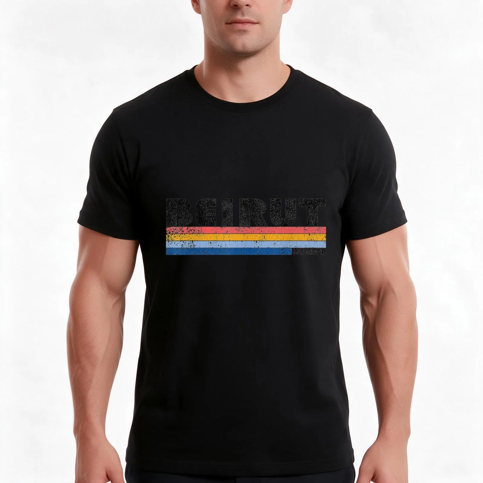 Beirut Lebanon Vintage 1980s Style T-Shirt Summer Casual Cotton Tee Oversized Streetwear Tops Vintage Graphic Print