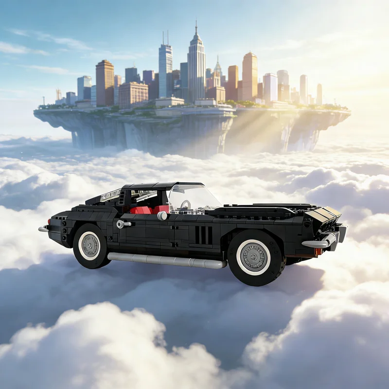 

1171 деталей MOC: Модель Corvette, конструктор, развивающая игрушка для сборки, креативный подарок на Рождество для детей