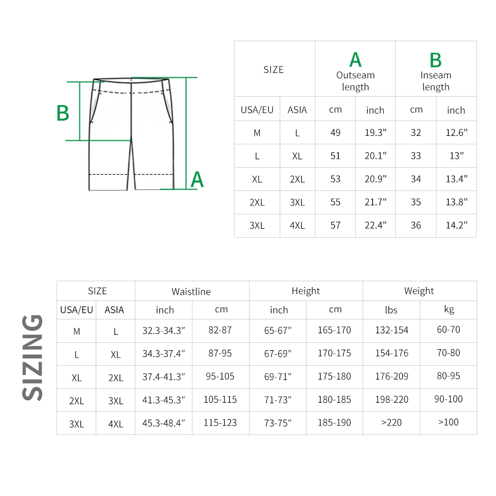 WOSAWE Men\'s Baggy MTB Shorts Loose-fit Mountain Bike Bicycle Casual Pants Cycling Shorts Quick Dry Trouser No Pads Or Underwear