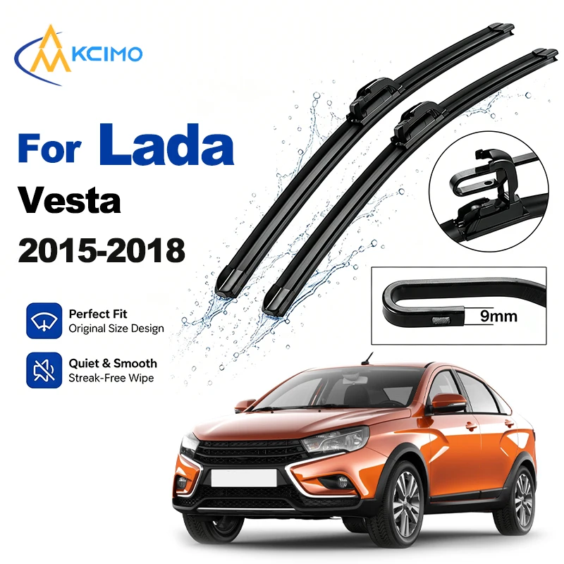 

For Lada Vesta 2015-2018 24"+18" Inch Front Windshield Wiper Blades J Hook Type All Season Replacement Wipers