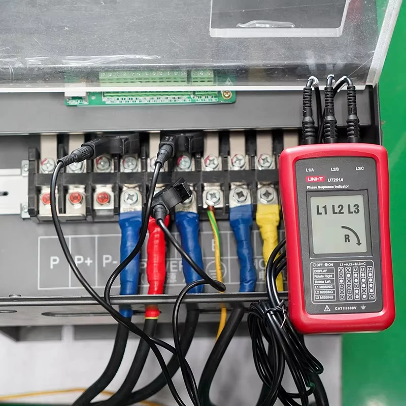 UNI-T UT261A UT261B 3 Phase Sequence Meter Phase Missing Motor Rotation Indicator AC Voltage Frequency Phase Sequence Detector