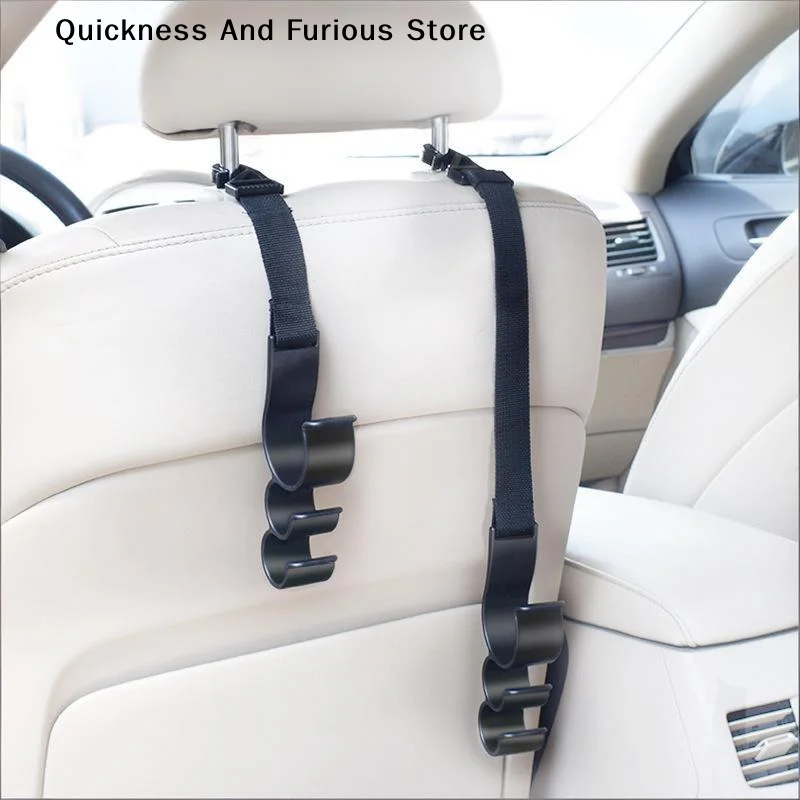 【MO】2pcs Car Back Seat Hook Multi-function Rear Seat Headrest Hanging Hook Umbrella Holder Seat Back Storage Interior Organizer