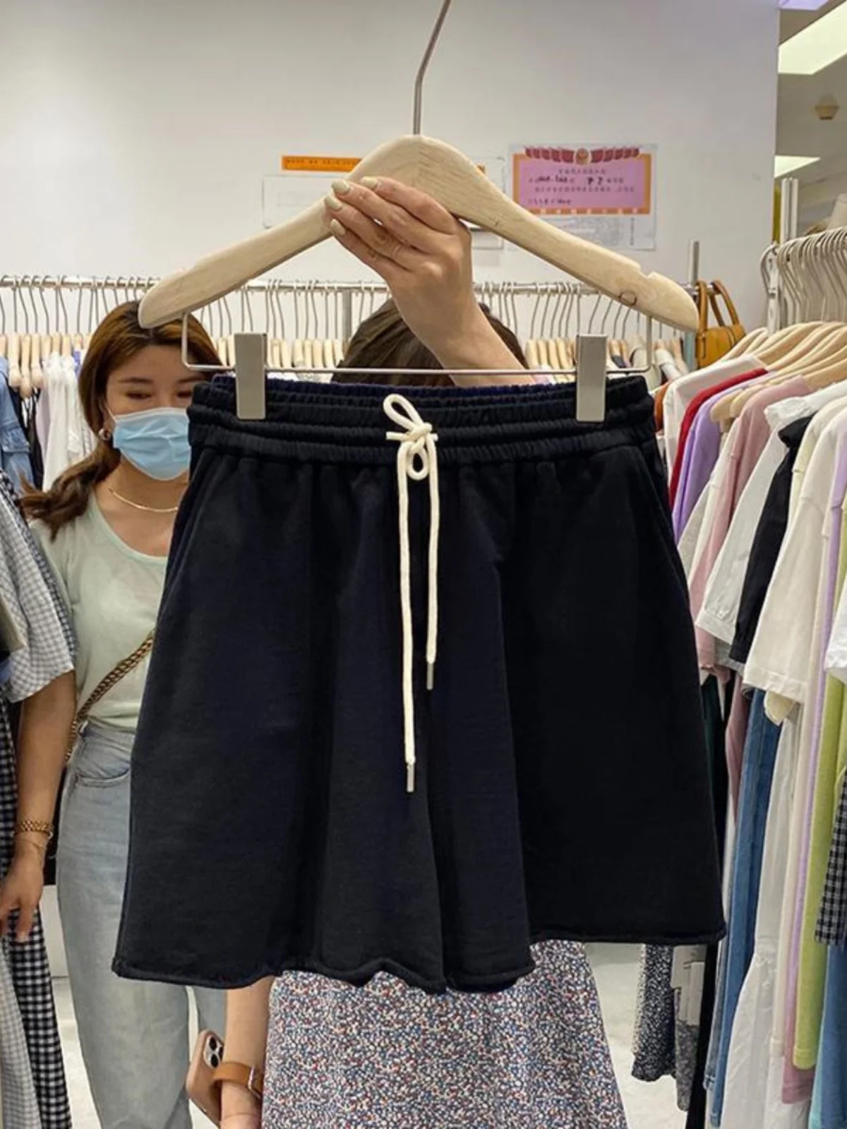 

Summer plus Size Women's Loose Fit orts Elastic Waist Tied Belted Cuffed Casual High Waist Korean Sle Commute Wind orts