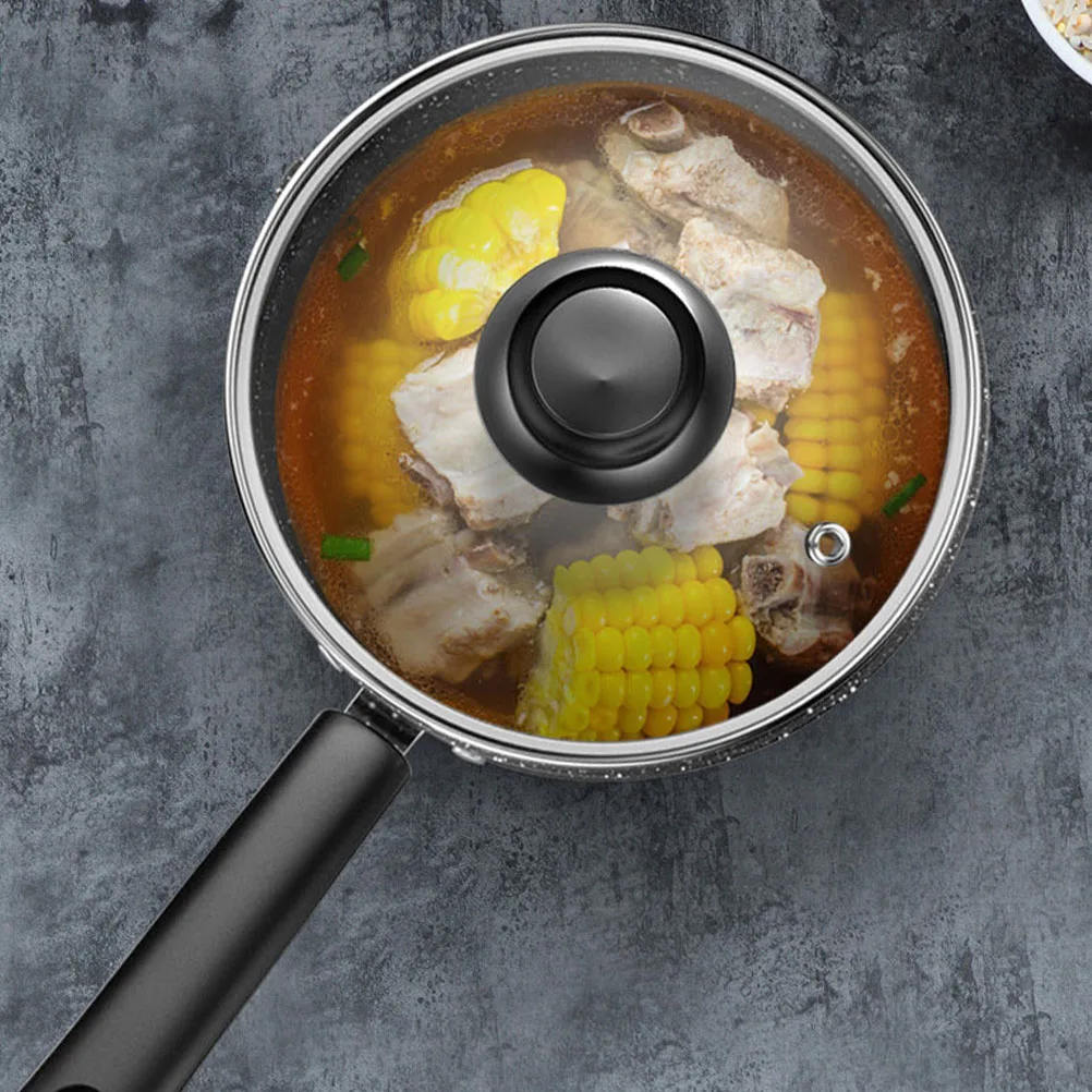 

1Set Milk Pot Stone Small Cooking Pot Flat Bottom Handle Boil Milk Soup Noodles Food Instant Noodle Pan