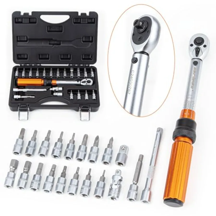 

Click Torque Wrench Dual-Range 20-240 LB.IN/2.26-27.12N.M for MTB E-Bike and Moto Maintenance