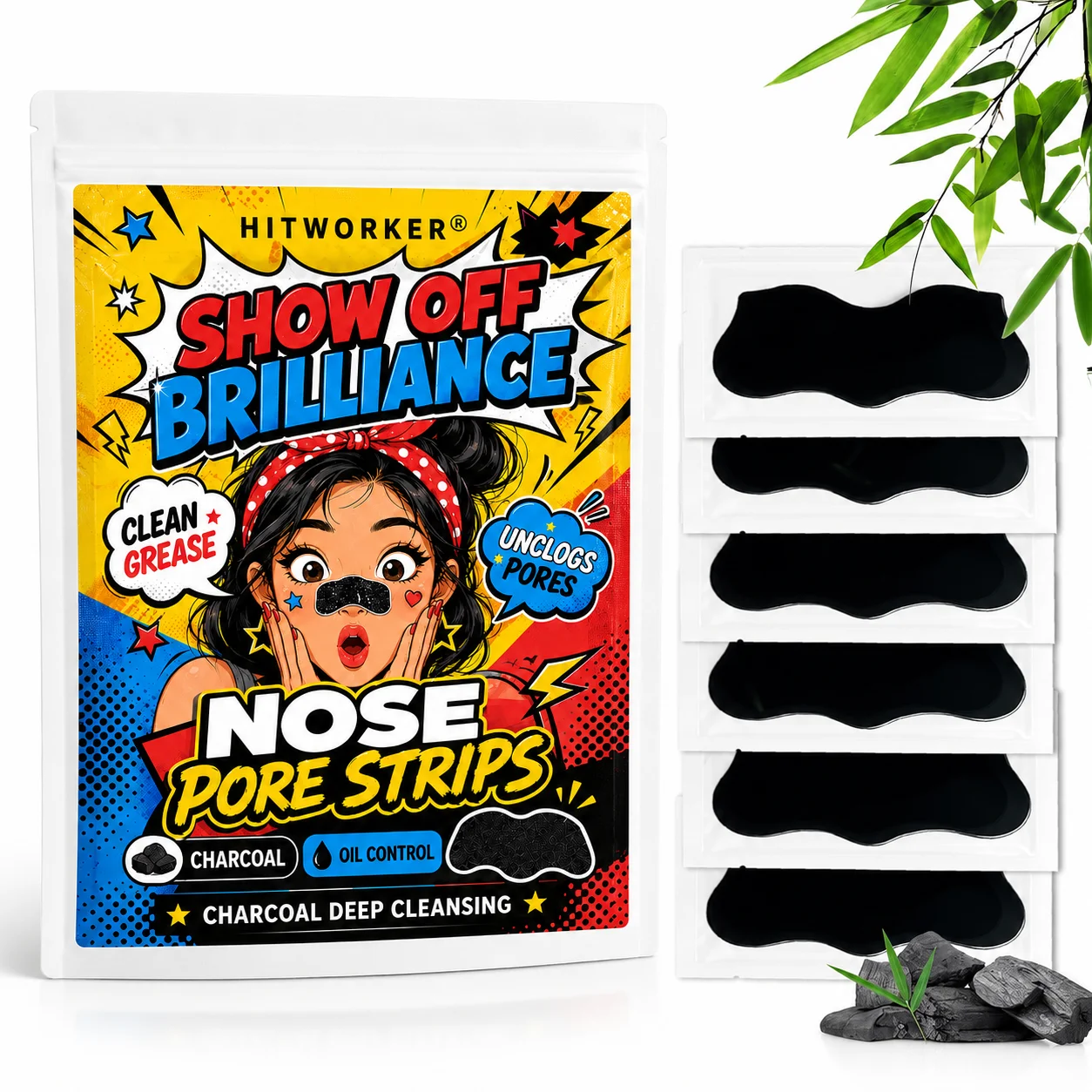 10 Bandes Nettoyantes au Charbon pour le Nez, Flexibles et Faciles à Retirer, pour une Routine de Beauté Quotidienne pour un Nez Propre et Frais