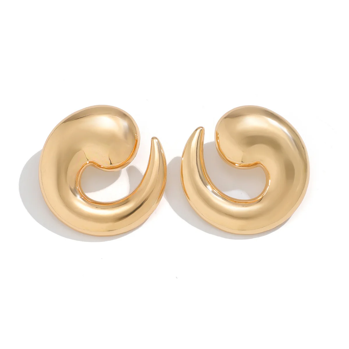 DIEZI Steampunk Vintage Gold Silver Color Metal Stud Earrings Women Punk Fashion Geometric Piercing Earring Jewelry Accessories