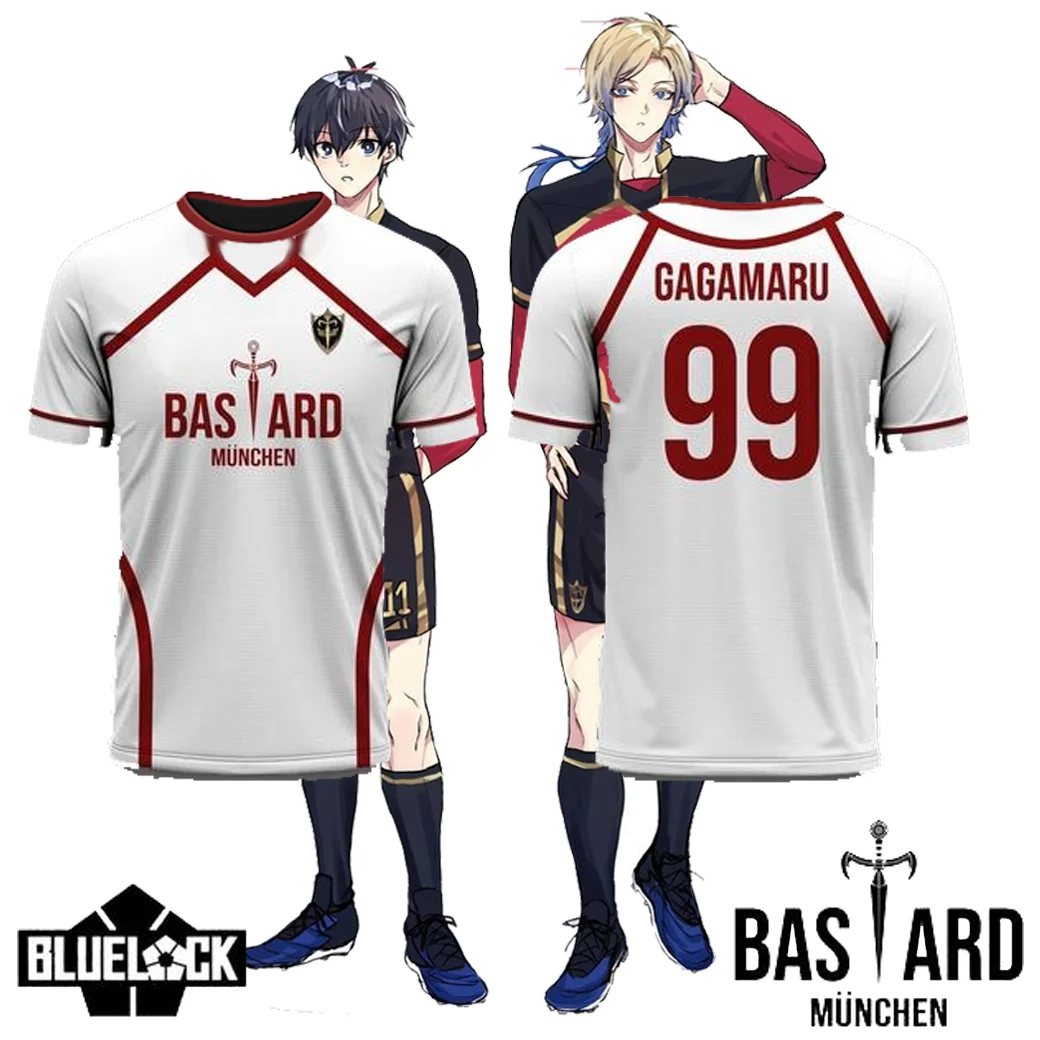 

Футбольная майка Bastard Munchen Blue Lock с 3D принтом, детская футболка с аниме для косплея, модная футболка в стиле Харадзюку для мужчин и женщин, спортивная футболка Y2k, футбольный топ