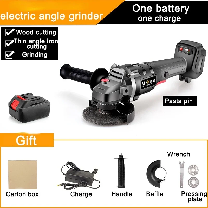 1PCS Lithium Battery 100mm 220V Brushless Angle Grinder 10000Rpm Cordless Mini Polishing Machine Diamond Cutting Grinder