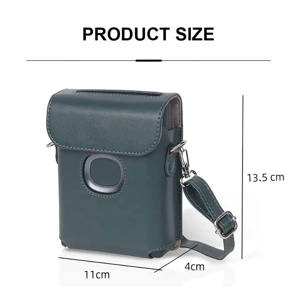 Retro Leather Storage Bag for Fujifilm Instax Square Link Printer Carrying Case Adjustable Strap Protective Cover SQ Link Pouch