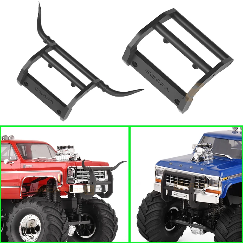 1pcs Plastic Front Bumper Cattle Pen for 1/18 RC Crawler Traxxas TRX-4M Car Chevrolet K10 Ford F150 Upgrade Parts