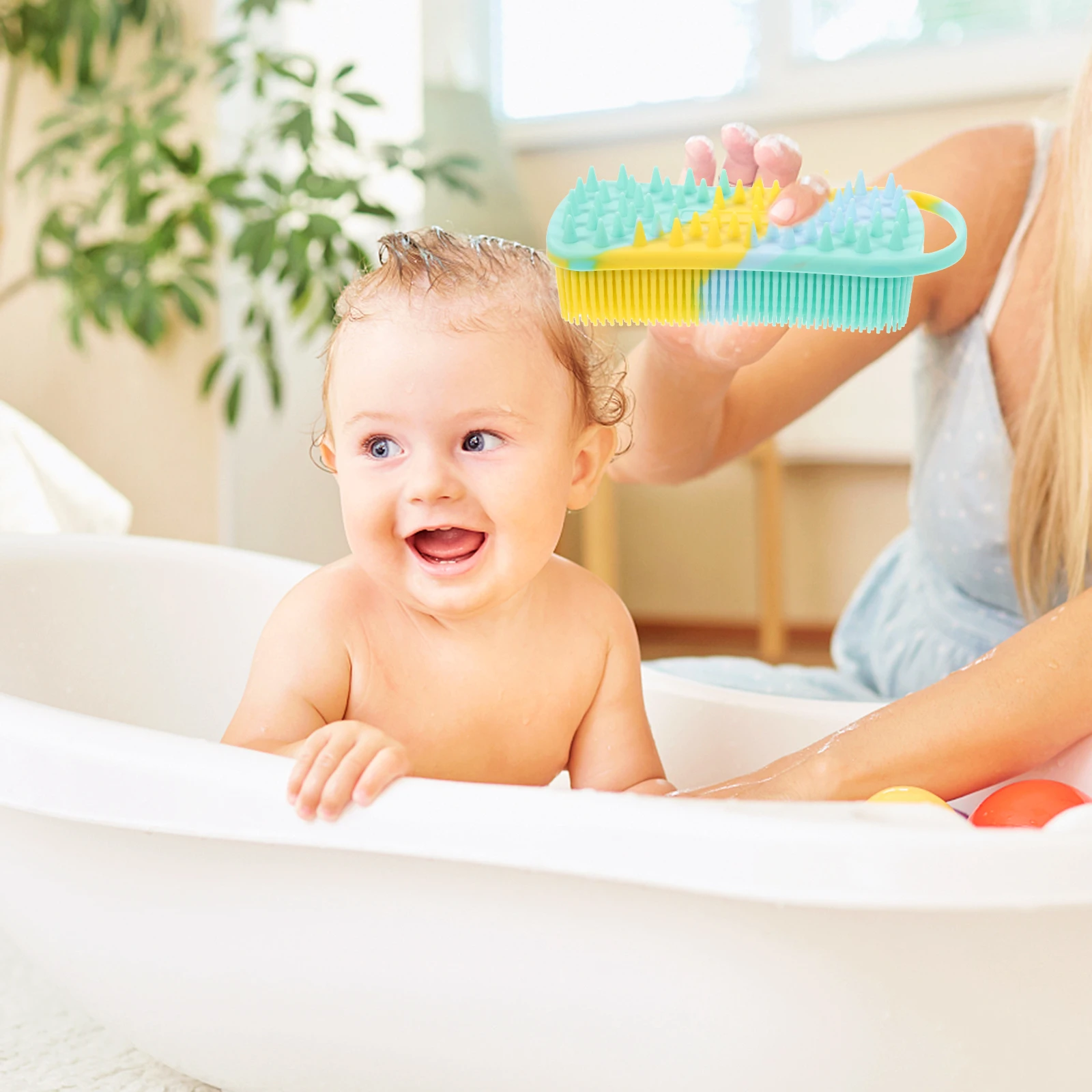 

Silicone Hair Brush Shower Bath Massager Wear resistant Exfoliator Home Shampoo Brush Portable Scalp Massager Scraper