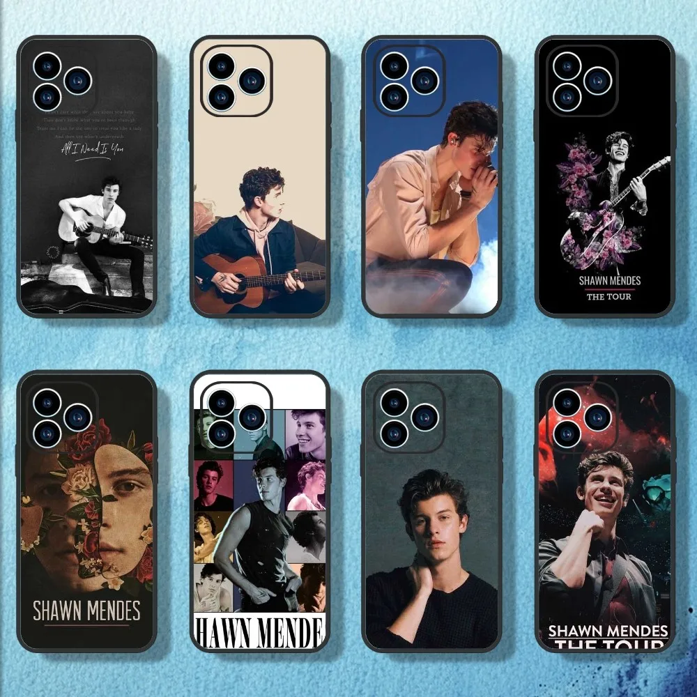 S-Shawn M-Mendes Singer Phone Case For iPhone 11 12 13 14 15 Mini Pro Max Plus 8 xr xs Black Shell