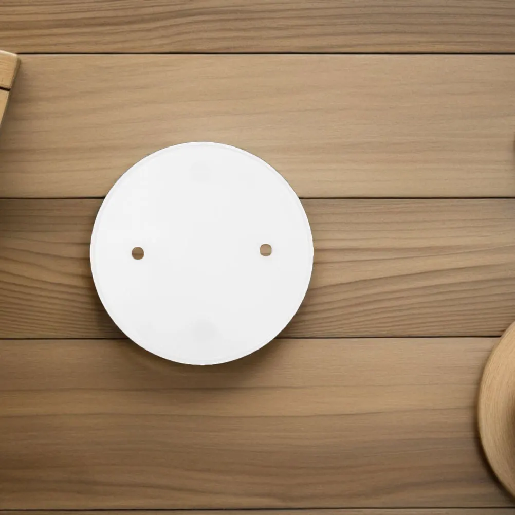 

12pcs Blank Plate 4.32 Inch White Round Ceiling Concealer For Electrical Box Easy Install Home Office Mall Socket Surround Plate