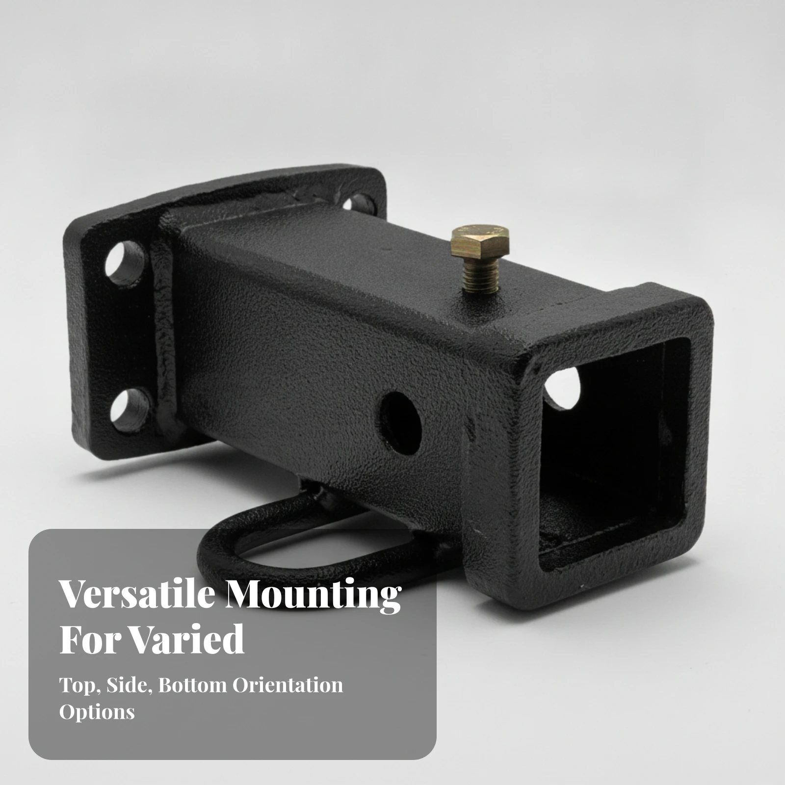 Trailer Hitch Receiver Adapter Rust-Resistant Hitch Receiver with Safety Chain Loop Hardware Reinforced Weatherproof