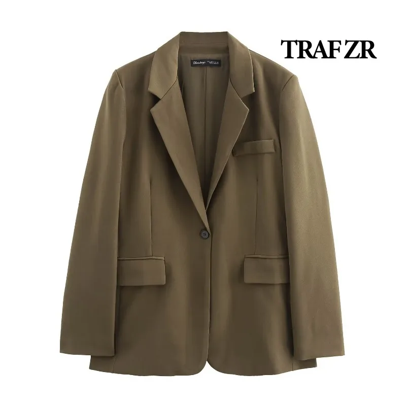 TRAF ZR Tailored Coat Novelties in Outerwear Office Lady Urban Coats Elegant Luxury Women's Coat Blazers Female Lady Jackets