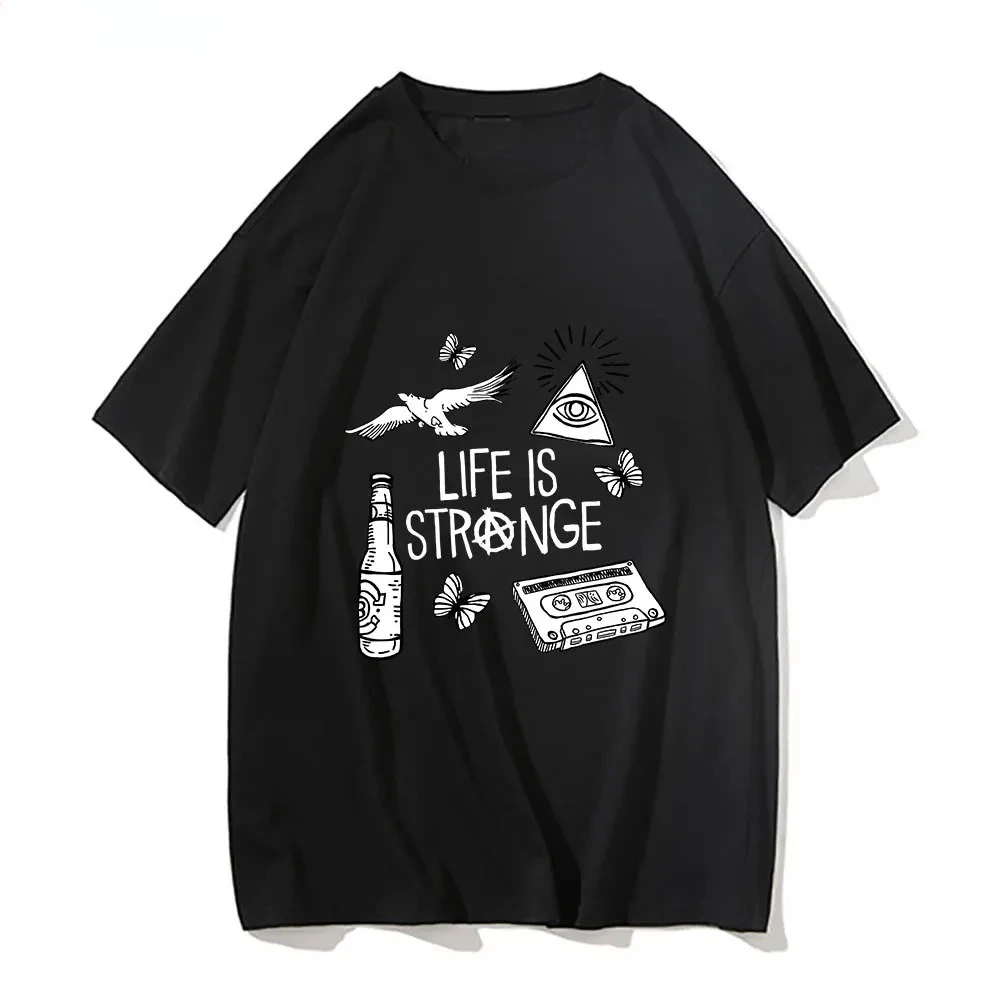 

Life Is Strange Harajuku Anime T-shirts Cute Manga/comic Tshirt Funko Pop 100% Cotton Tee-shirt Short Sleeve Breathable Top