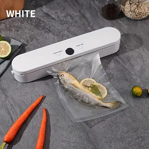 1 Unit Compact Full-Automatic Vacuum Sealer,110-130V Food Packager,Suitable For Dry/Wet Food Small Fresh-Keeper,Kitchen Storage