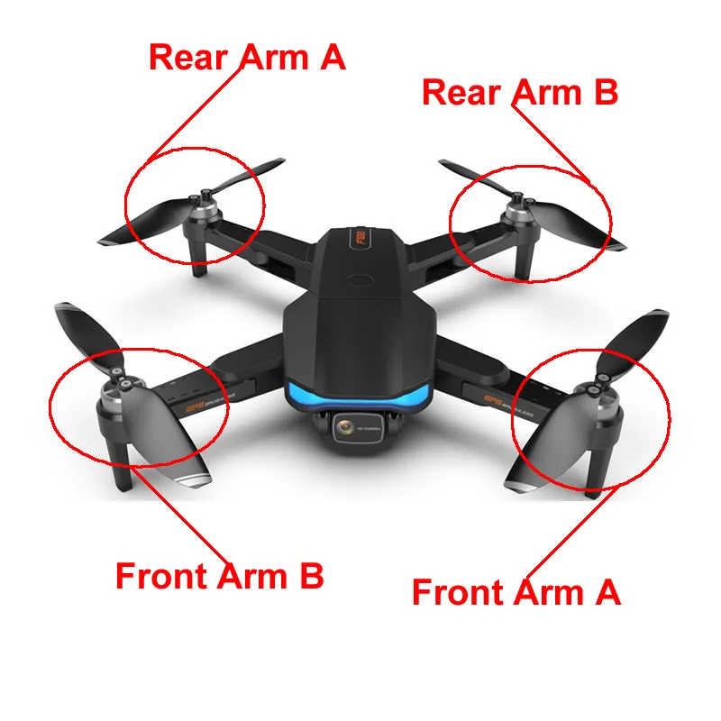 F188折りたたみ5グラムブラシレスgps場所ドローンhd 6エレキ規制90 ° デュアルカメラrc quadcopterスペアパーツモーターアーム